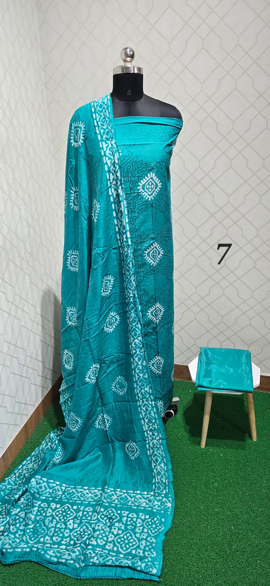 Bathik Silk Suit - 07
