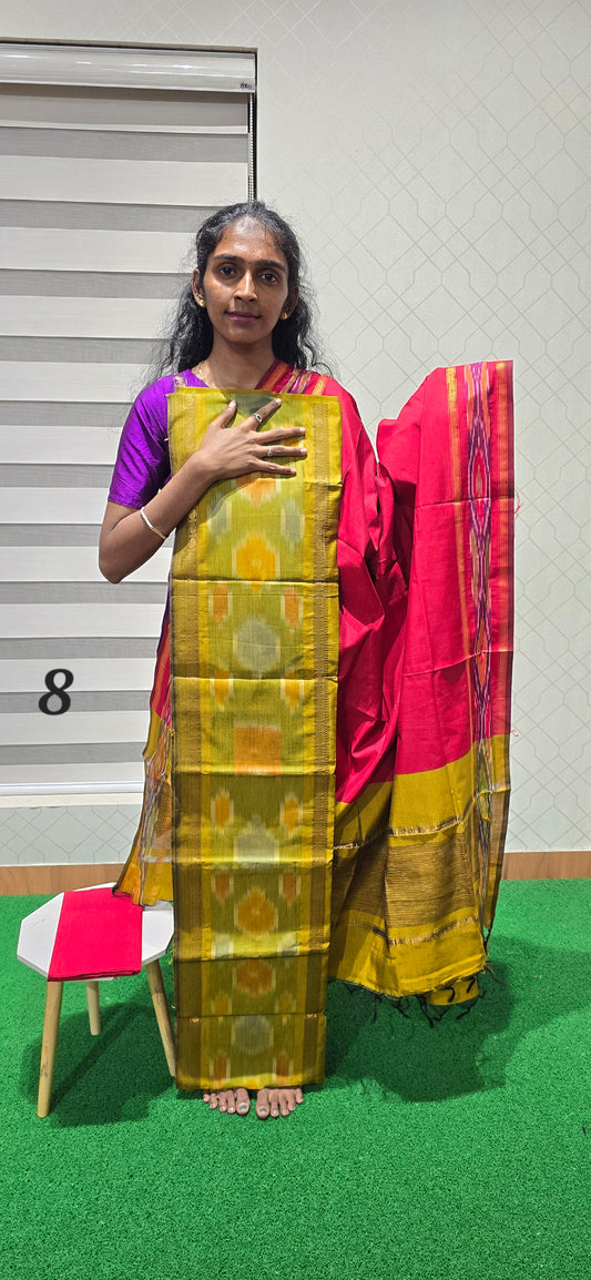 Pochampalli Ikkat Sico with border dupatta - PIS08
