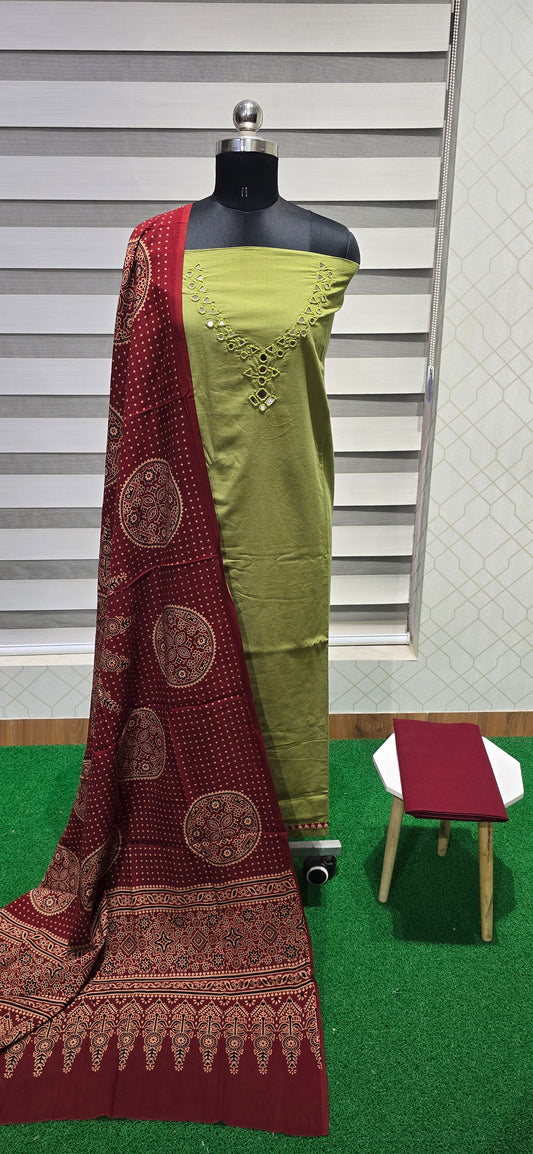 Customized Handloom Cotton Suit - CH05