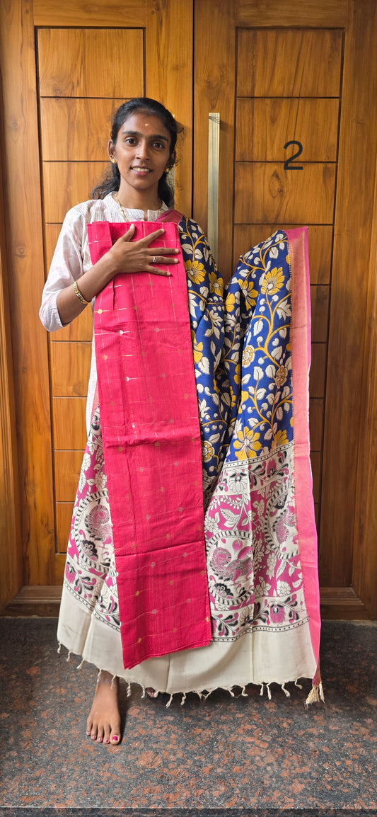 Raw silk with Chennuri silk Dupatta - RC02