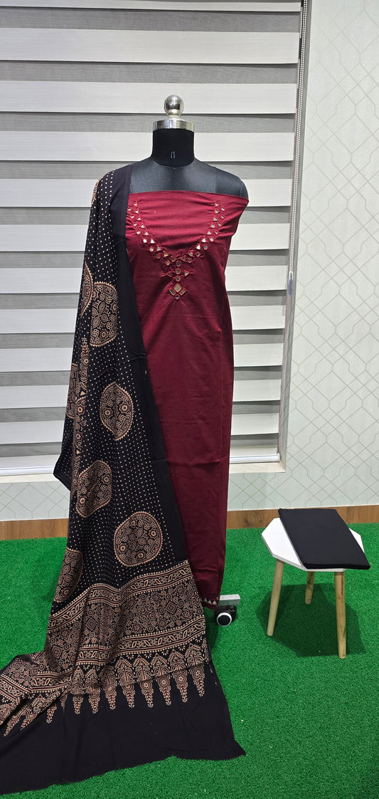 Customized Handloom Cotton Suit - CH03