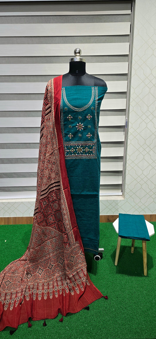 Customized Handloom Cotton Suit - CH02