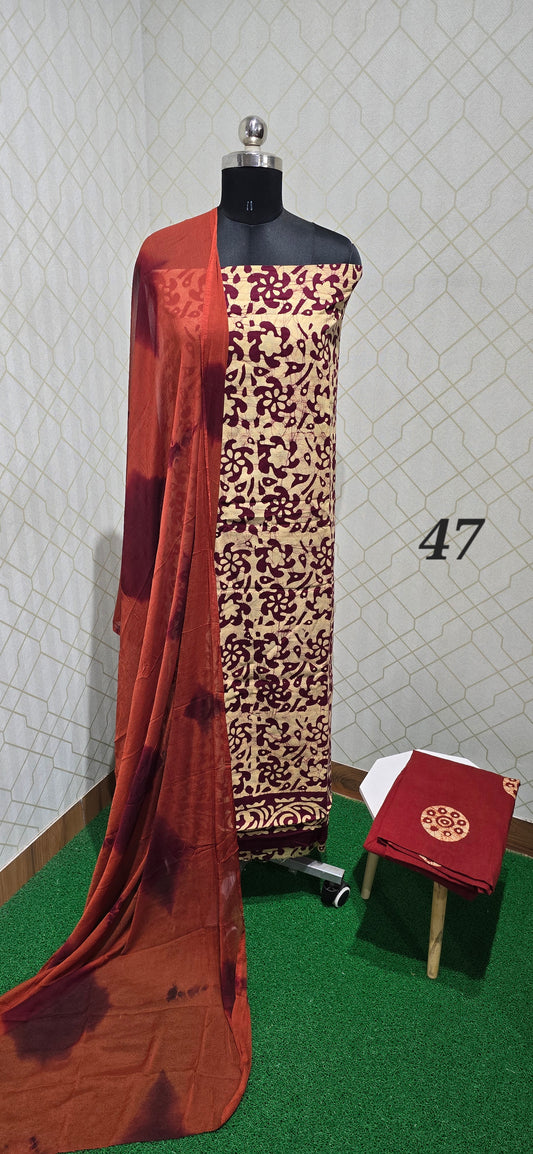 Bathik Cotton Suit - 47
