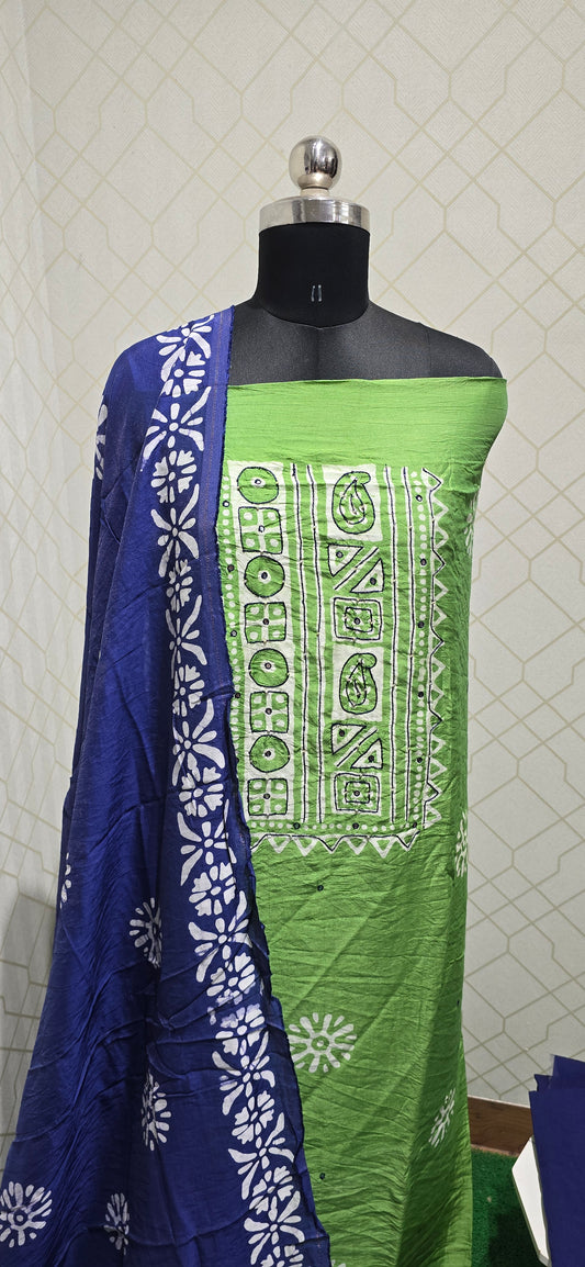 Bathik Silk Suit - S12