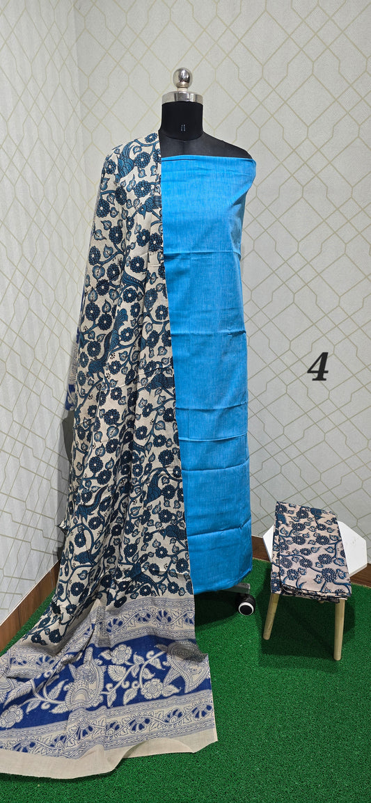 Kalamkari 3 piece Cotton suit - 04