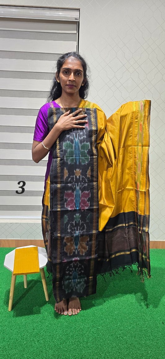 Pochampalli Ikkat Sico with border dupatta - PIS03