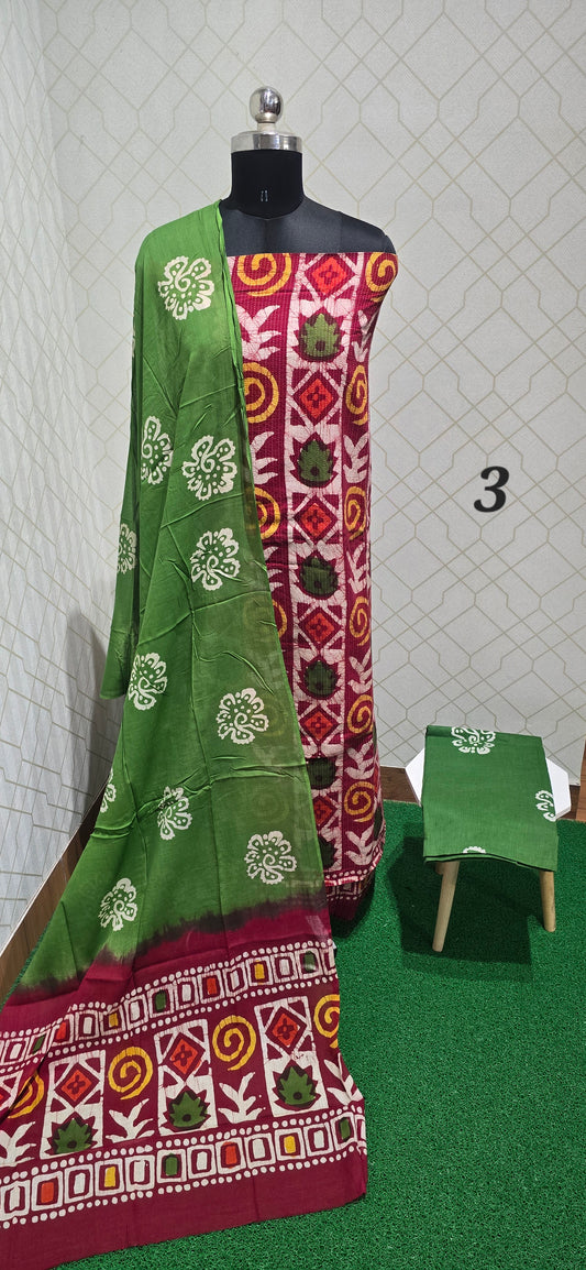 Kantha Bathik Cotton Suit - KBC03