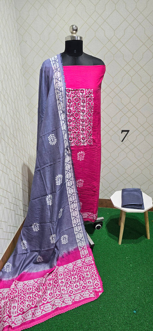 Bathik Silk Suit - S07