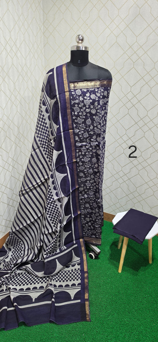 Semi-Maheswari Silk Salwars - SM02