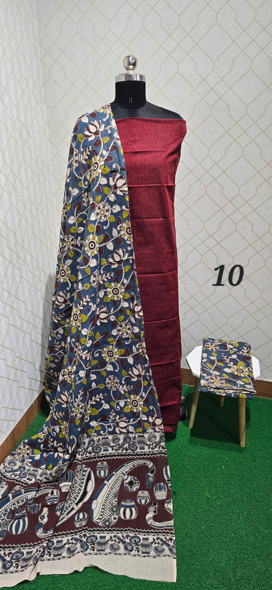 Kalamkari 3 piece Cotton suit - SKC10