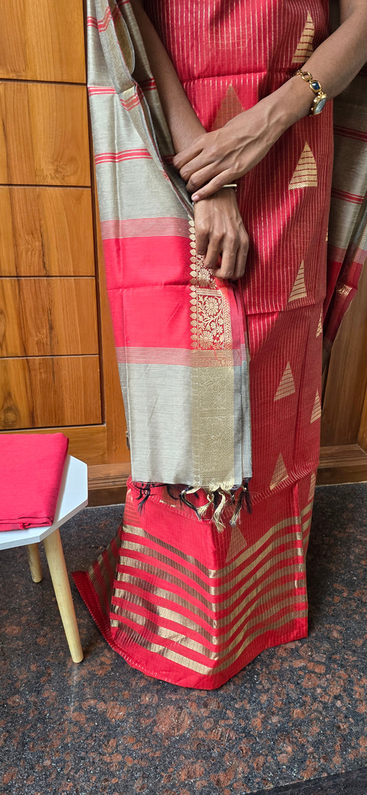 Semi Silk Cotton Suit - 06