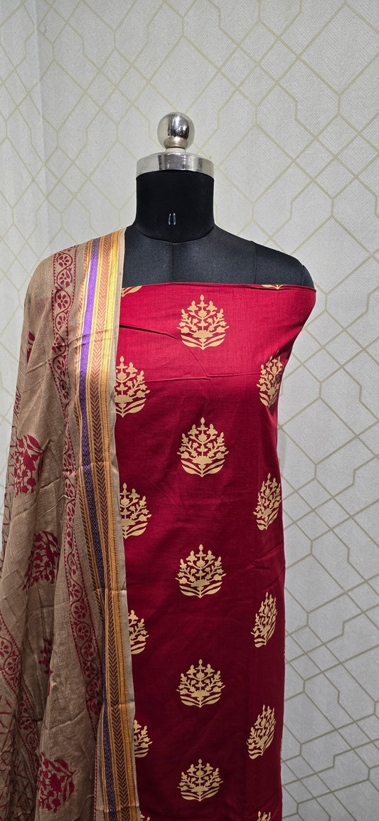 2.5 mtrs Office Wear Cotton Salwar - 05