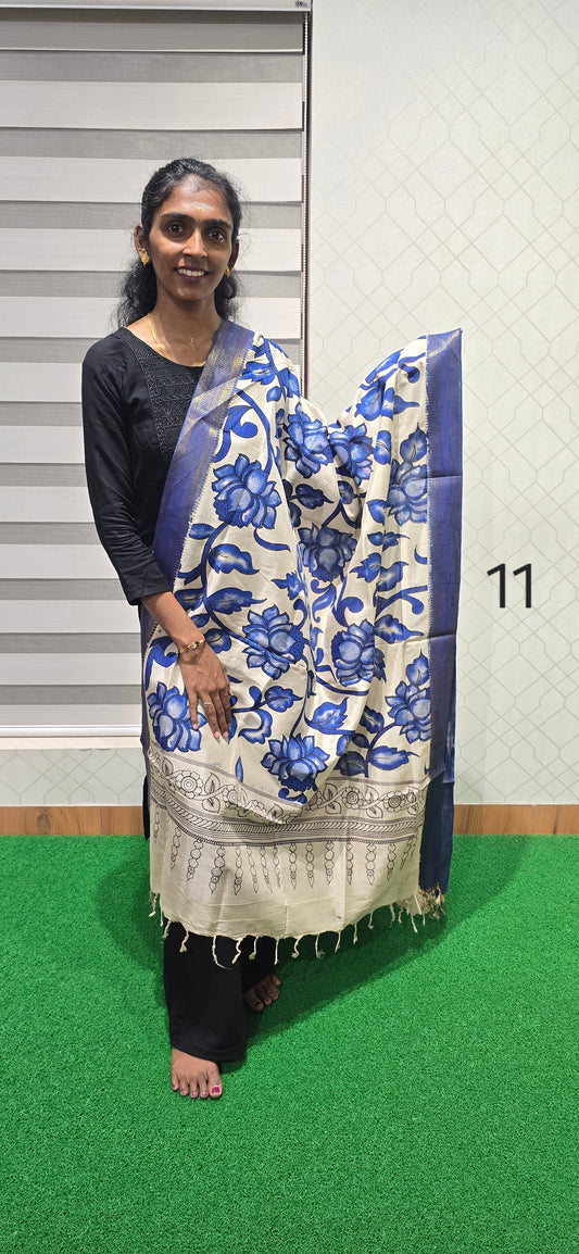 Chennuri Kalamkari Silk Dupatta - P11