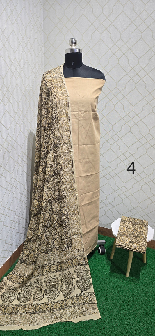 Kalamkari 3 piece Cotton suit - 04