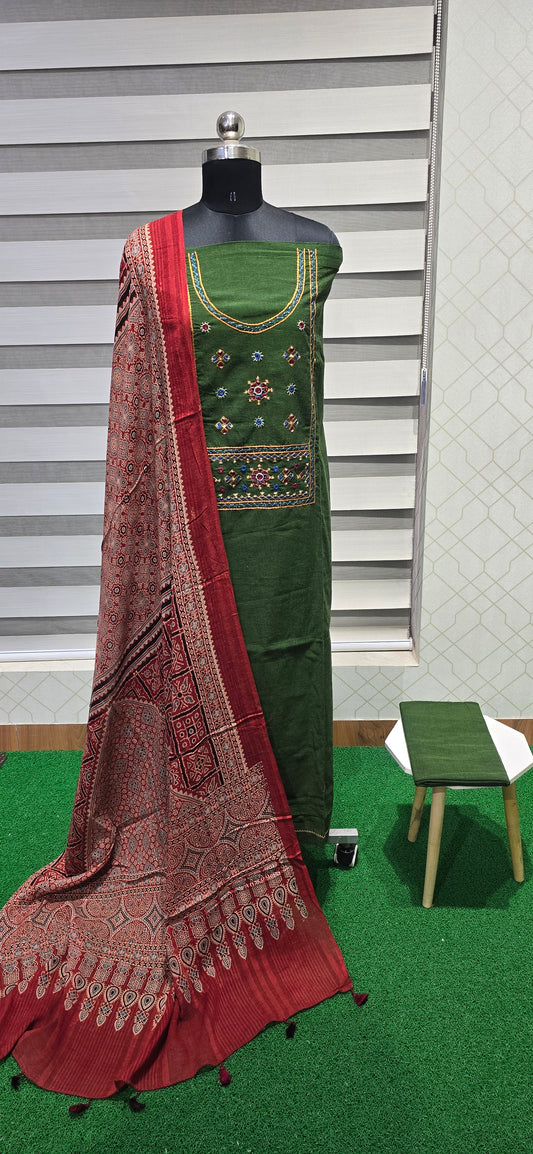 Customized Handloom Cotton Suit - CH01