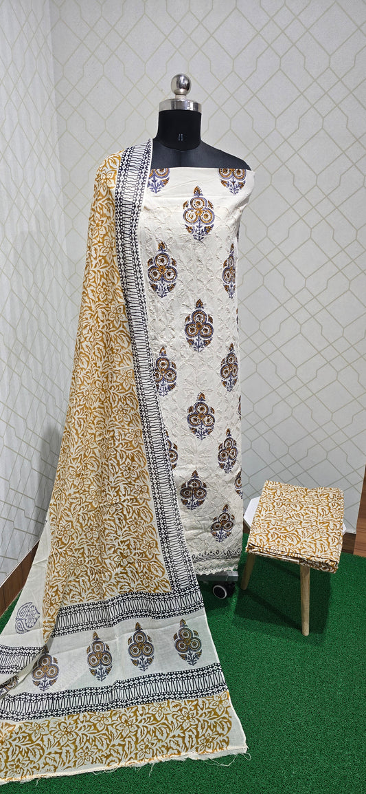 Customized Applique Cut work Cotton - 01