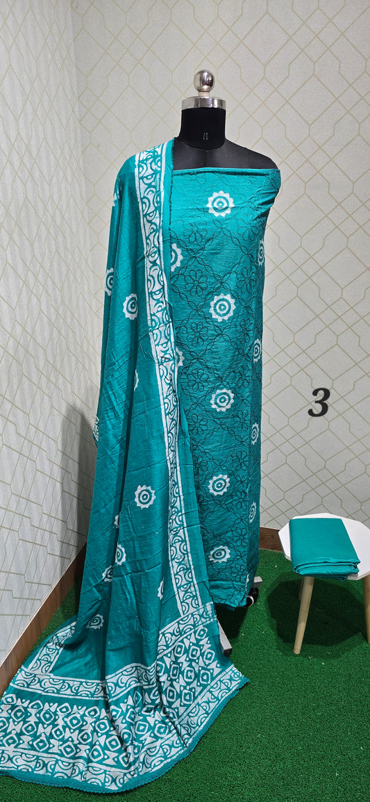 Bathik Silk Suit - 03