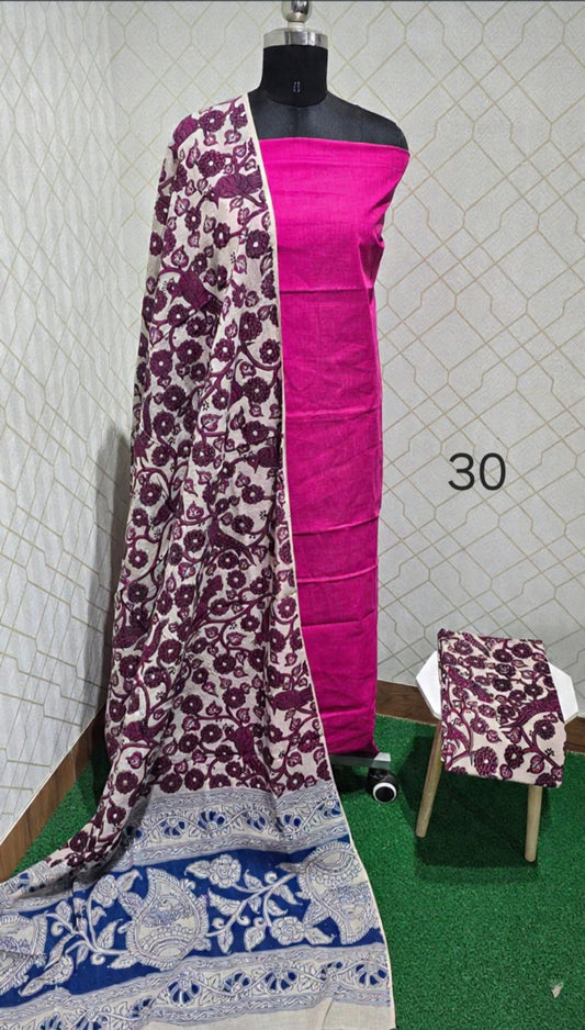 Kalamkari 3 piece Cotton suit - 30
