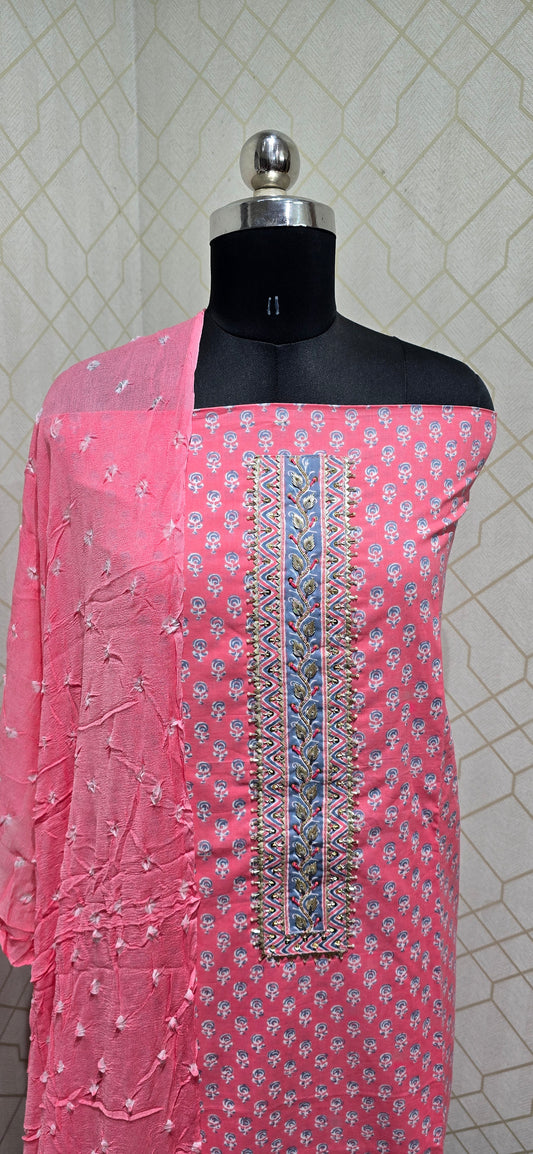 Premium Pure Cotton Suit - 87