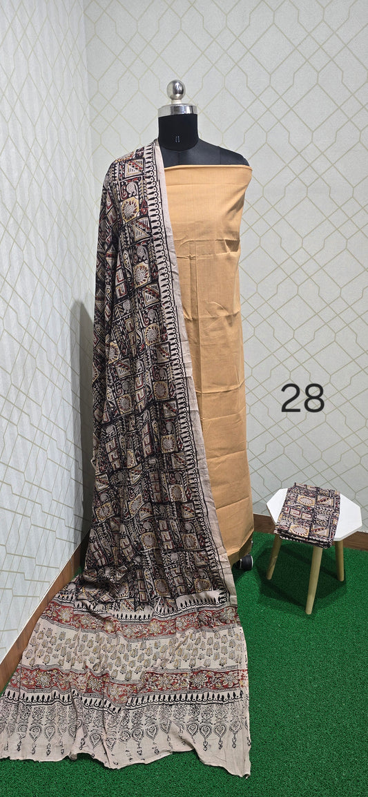 Kalamkari 3 piece Cotton suit - 28