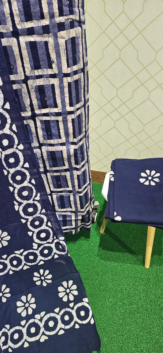 Bathik Cotton Suit - SSB6