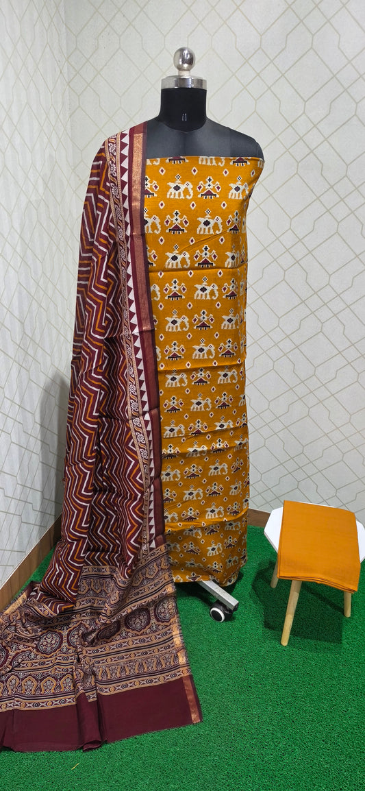 Semi-Maheswari Silk Salwars - SM06