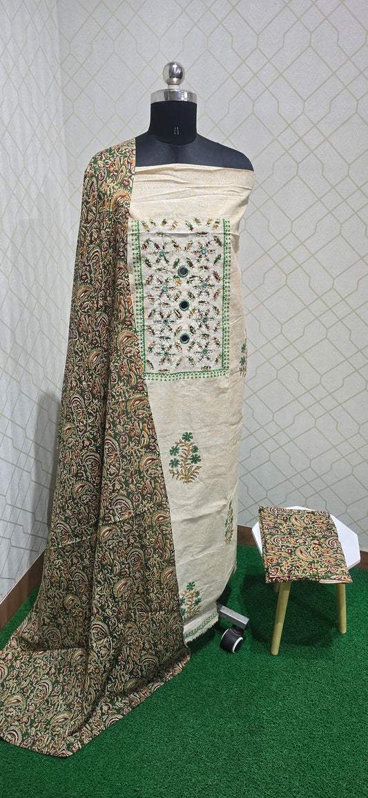 Customized Kalamkari Suits- Green