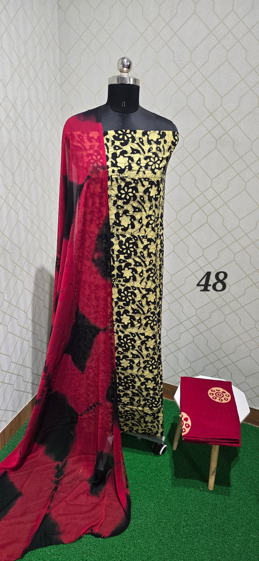 Bathik Cotton Suit - 48