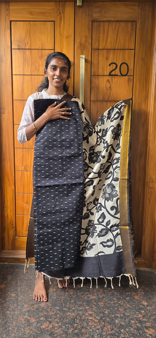 Raw silk with Chennuri silk Dupatta - RC20