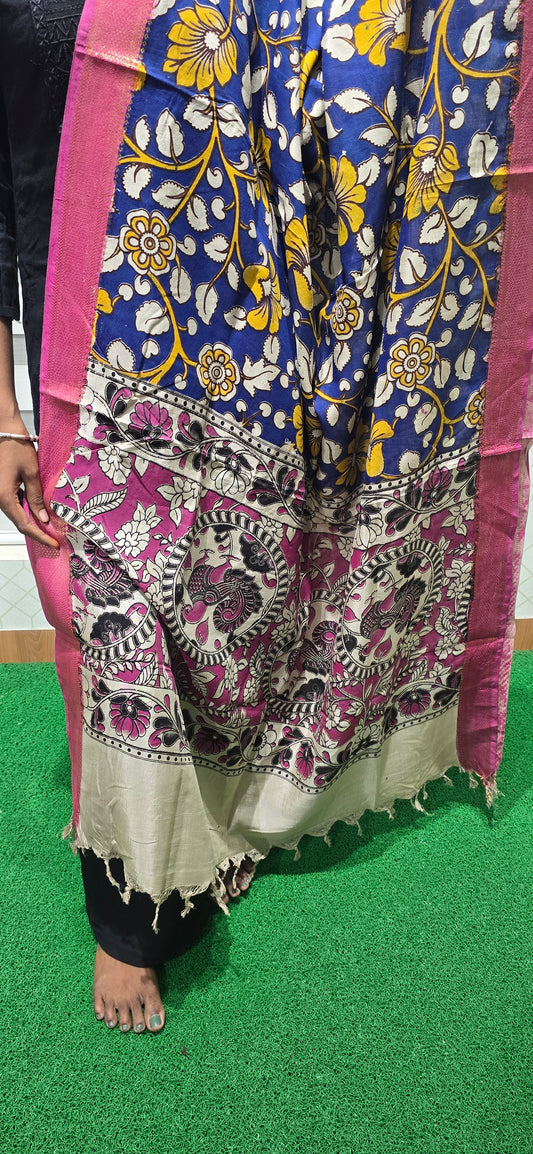 Chennuri Kalamkari Silk Dupatta - P14