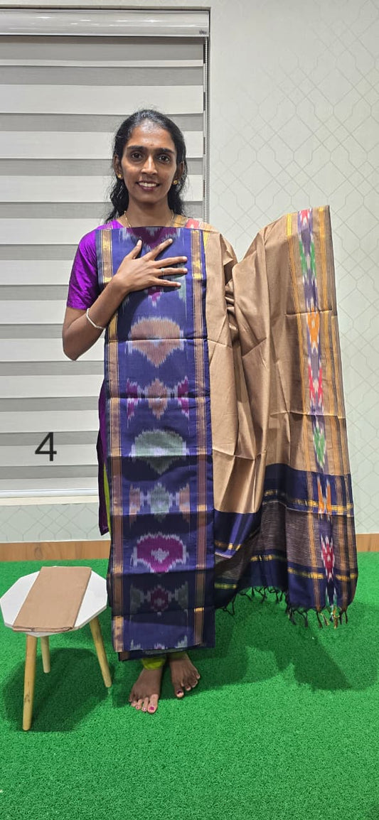 Pochampalli Ikkat Sico with border dupatta - PIS04