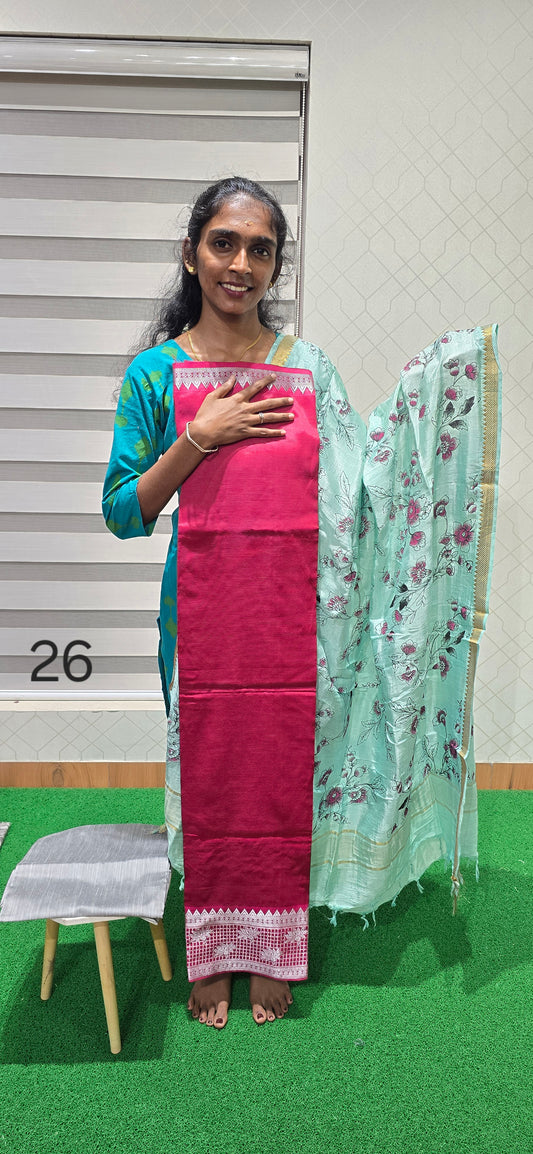 Mangalagiri 3 piece silk - MS26