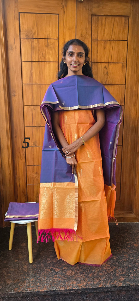 Pure Silk Cotton Suit  - 05