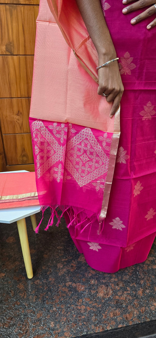 Pure Silk Cotton Suit  - 10