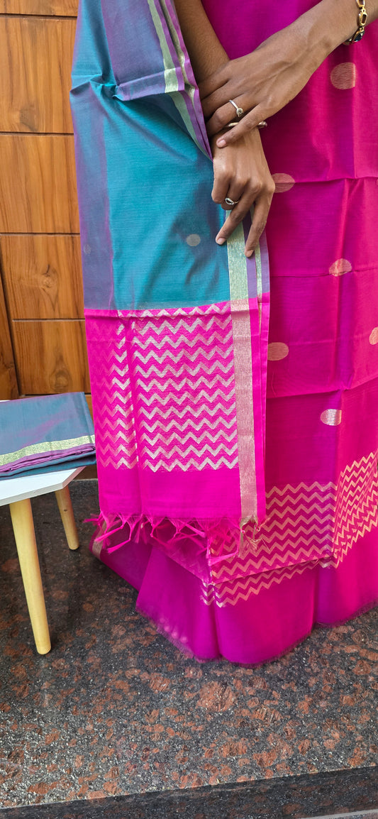 Pure Silk Cotton Suit  - 12