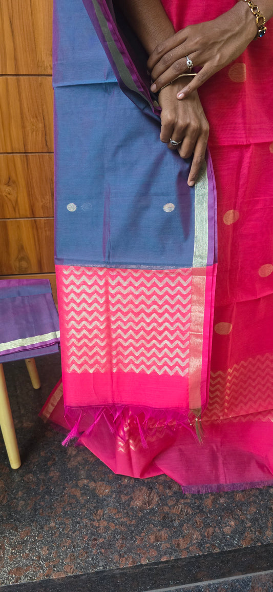 Pure Silk Cotton Suit  - 27