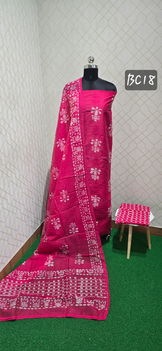 Bathik Silk Cotton Suit (BC18)