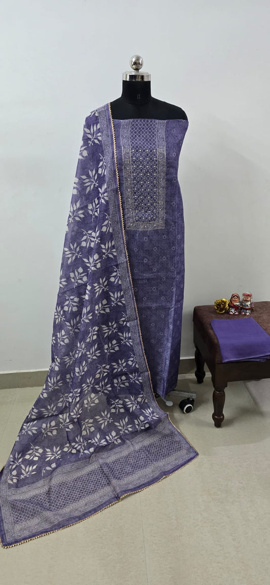 Party wear silk suit - 09