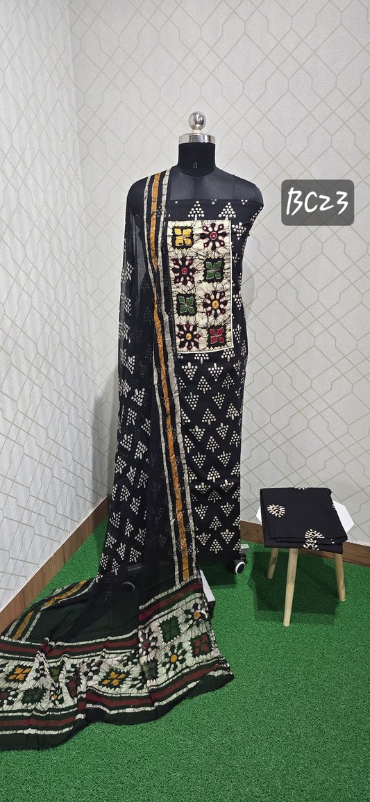 Bathik Silk Cotton Suit (BC23)