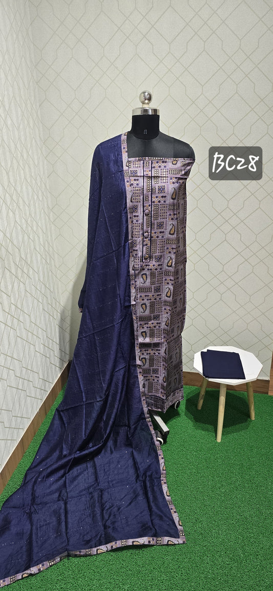 Bathik silk Cotton Suit (BC28)