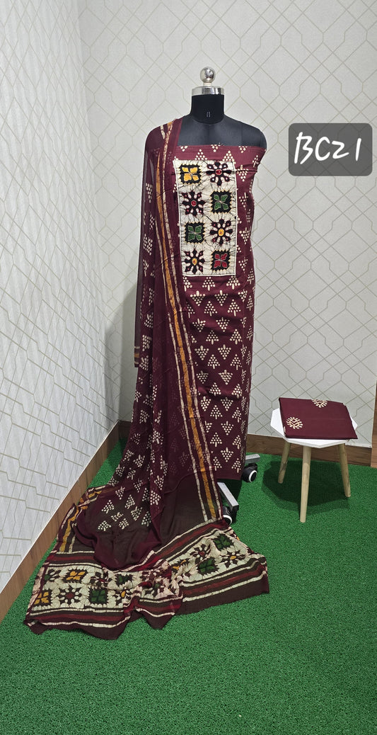 Bathik Silk Cotton Suit (BC21)