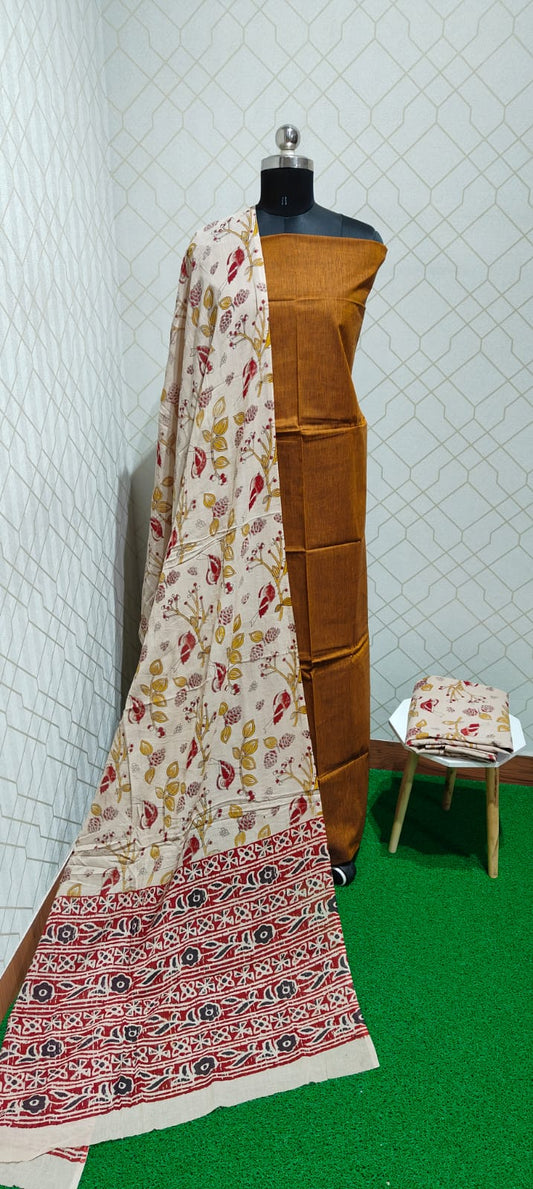 Kalamkari 3 piece Cotton suit - KC01
