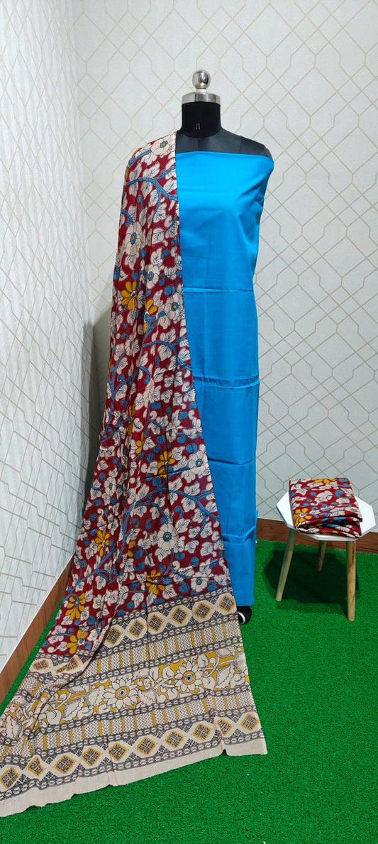 Kalamkari 3 piece Cotton suit - KC17