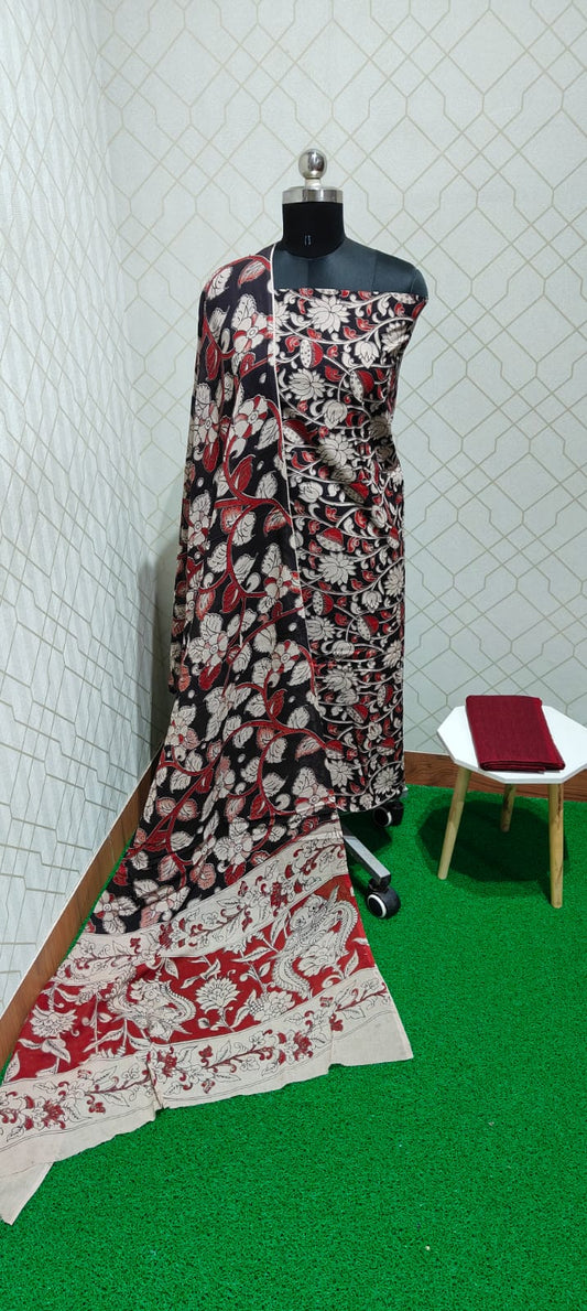 Kalamkari 3 piece Cotton suit - KC25