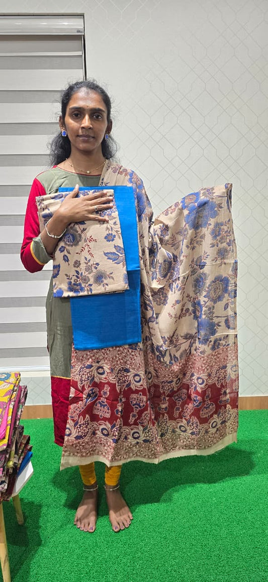 Kalamkari 3 piece Cotton suit - KC29