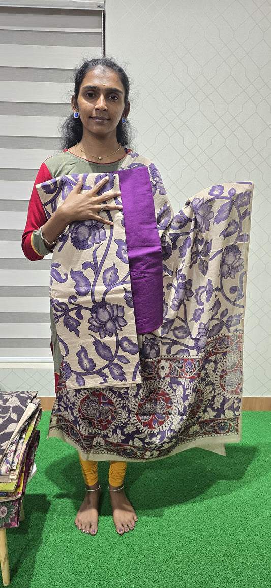 Kalamkari 3 piece Cotton suit - KC40