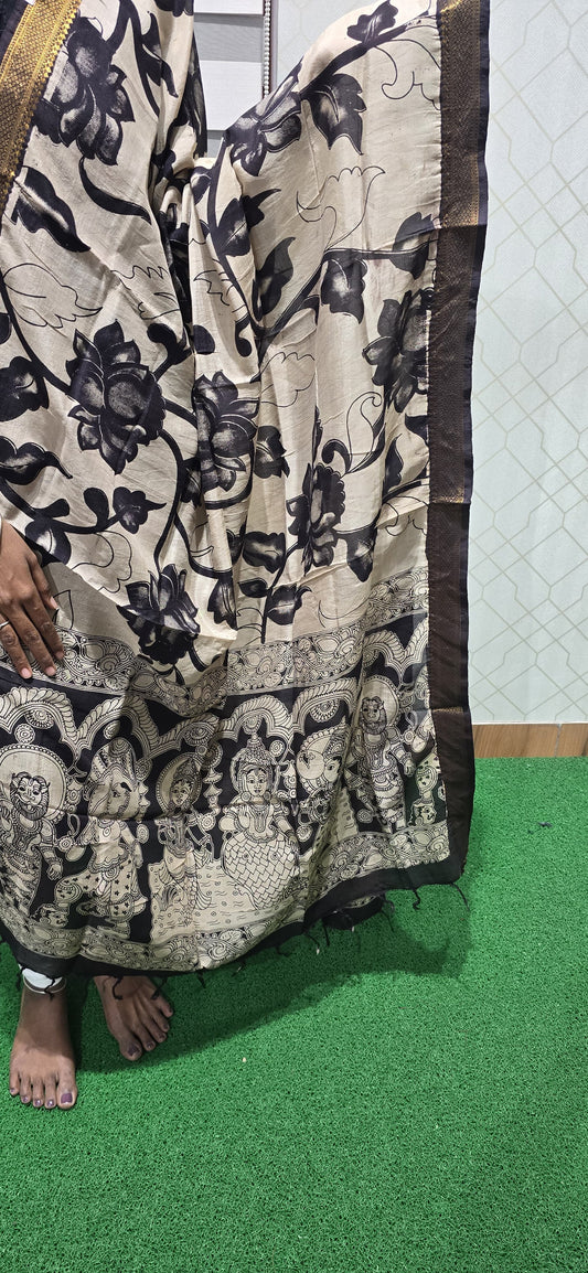 Chennuri Kalamkari Silk Dupatta P23