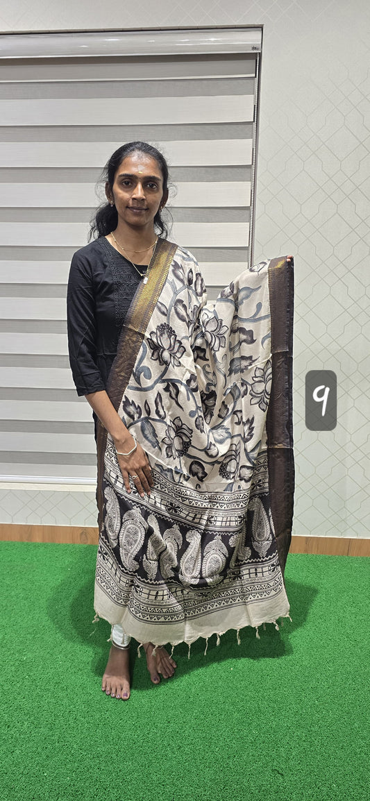 Chennuri Kalamkari Silk Dupatta P29