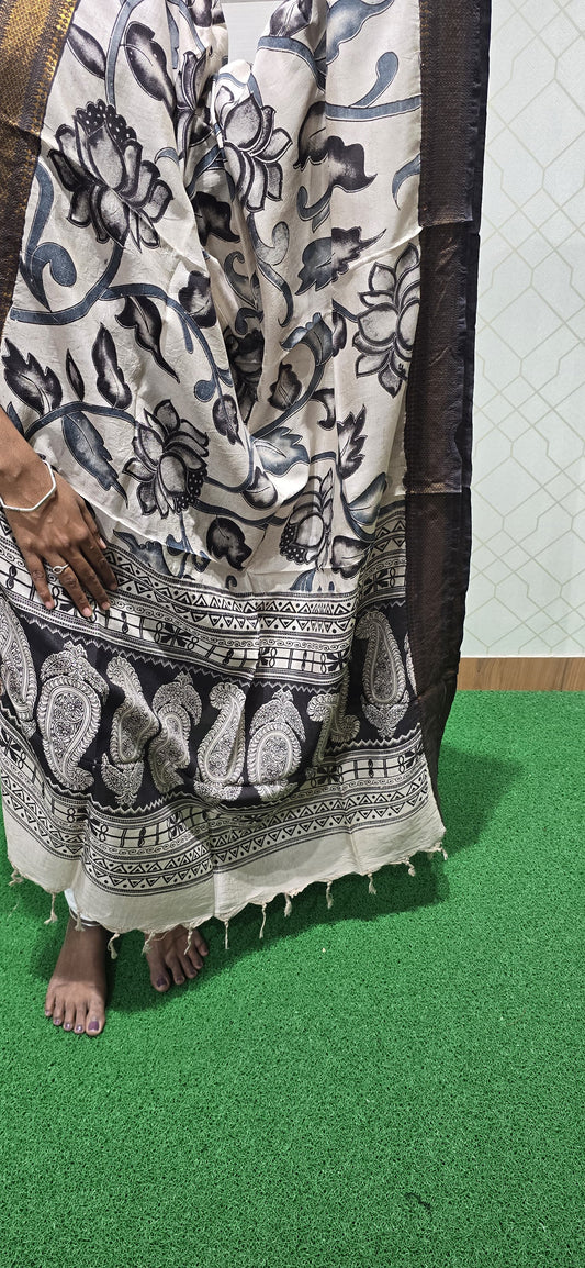 Chennuri Kalamkari Silk Dupatta P29
