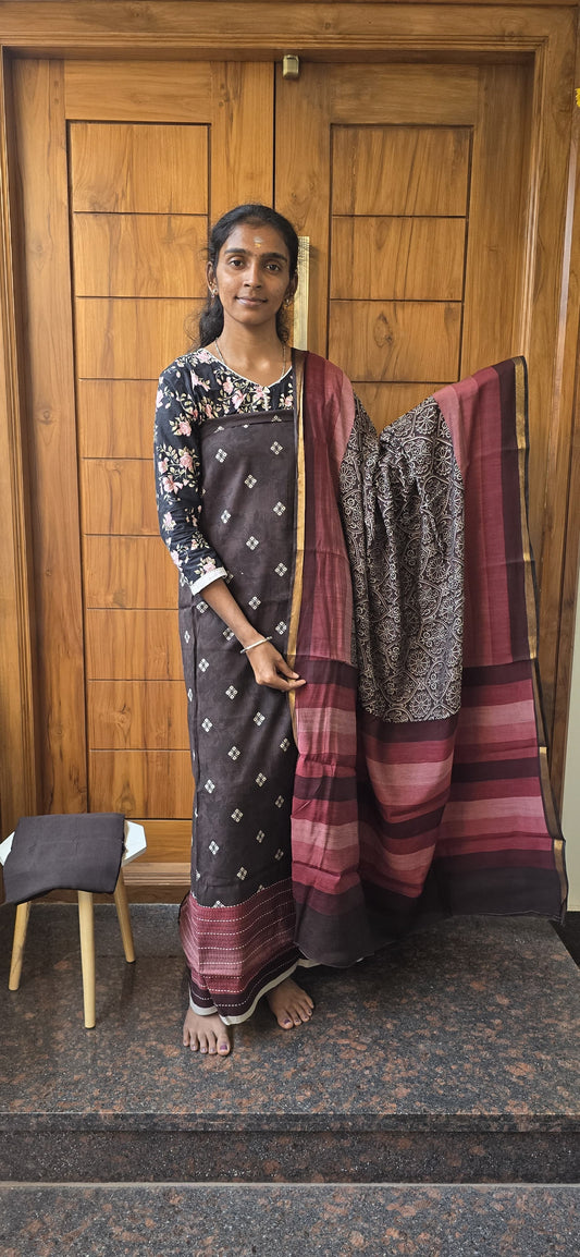 Semi-Maheswari Silk Salwars - SM04